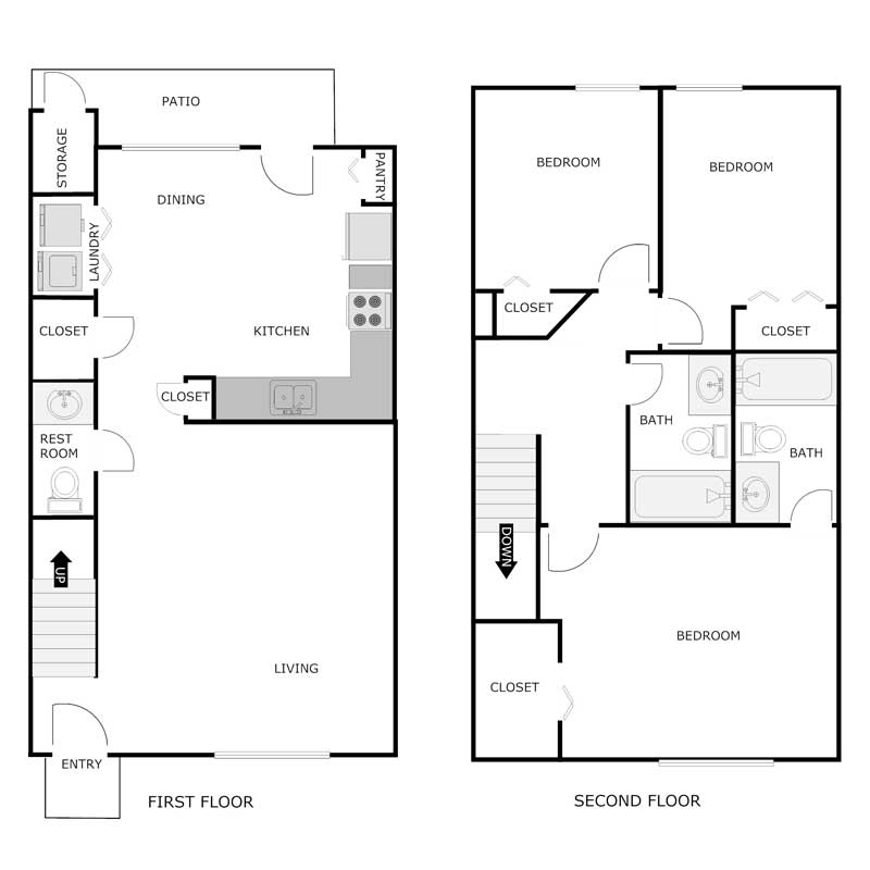 Floor Plans Greens of Turfway Townhomes Florence, Kentucky
